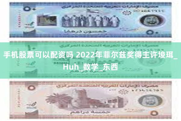 手机股票可以配资吗 2022年菲尔兹奖得主许埈珥_Huh_数学_东西