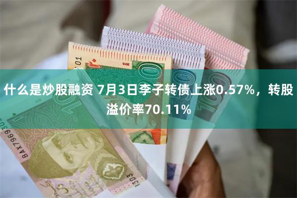 什么是炒股融资 7月3日李子转债上涨0.57%，转股溢价率70.11%