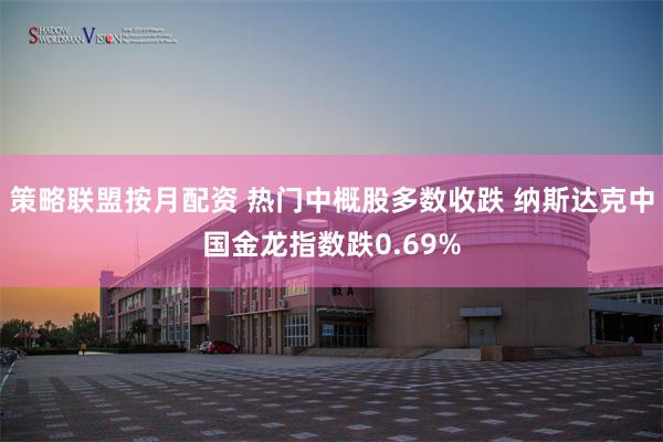 策略联盟按月配资 热门中概股多数收跌 纳斯达克中国金龙指数跌0.69%